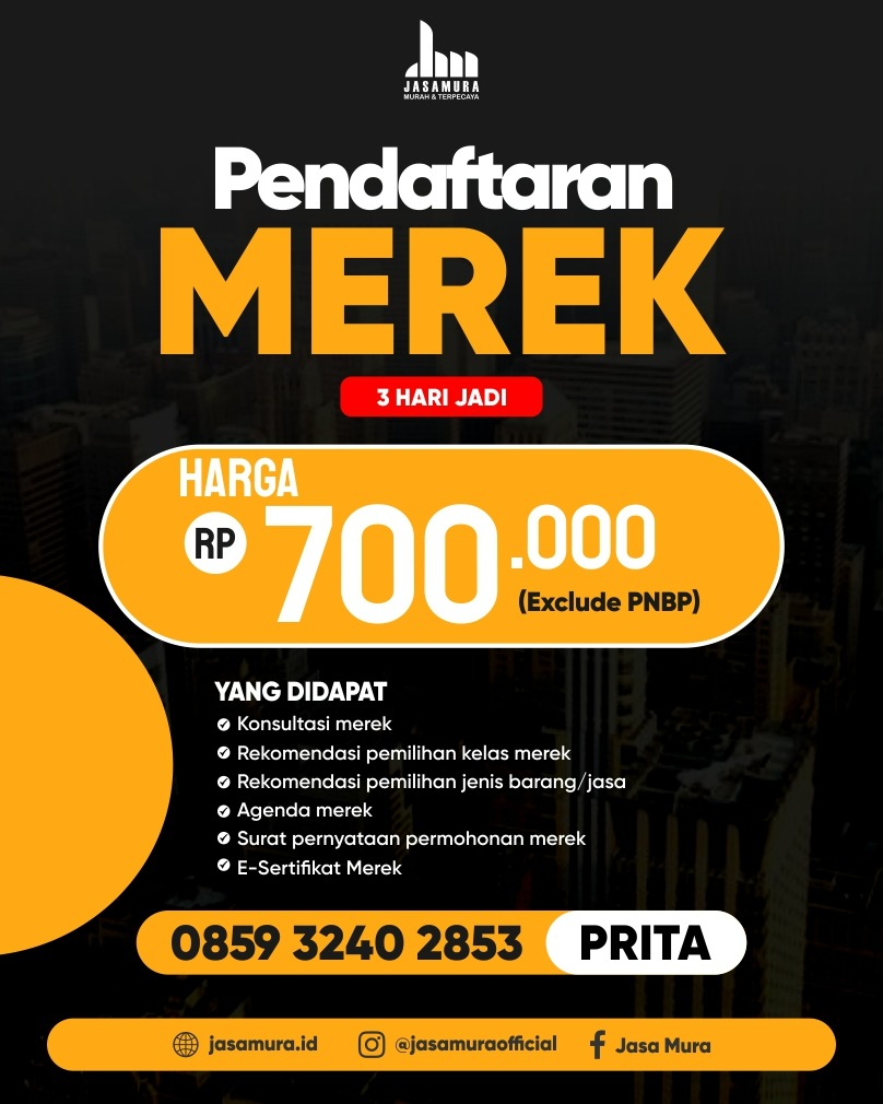 Jasa Pengurusan Merek Dagang | 085932402853