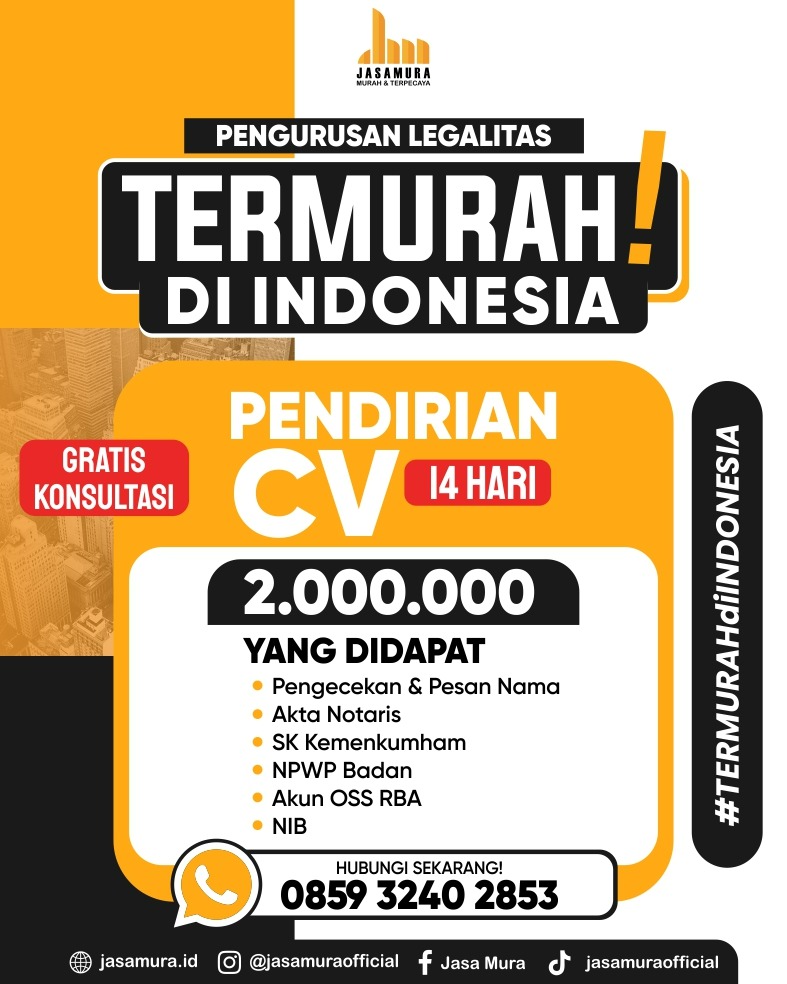 Urus Izin CV Usaha Optimis 0859 3240 2853
