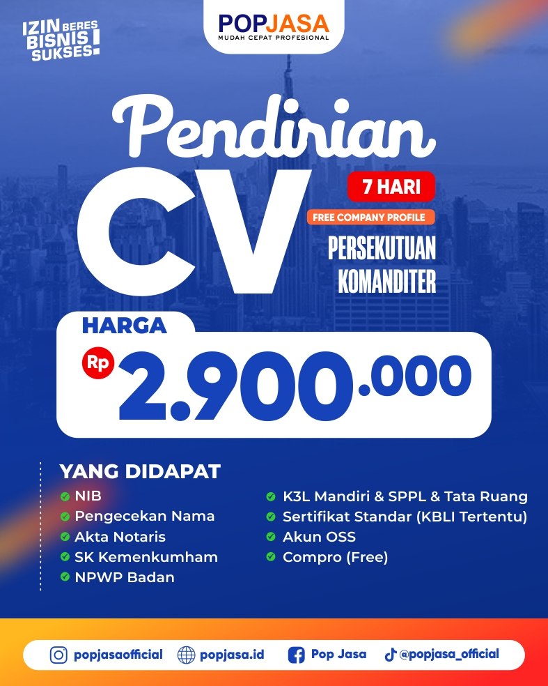Rincian Pendirian CV di POPJASA