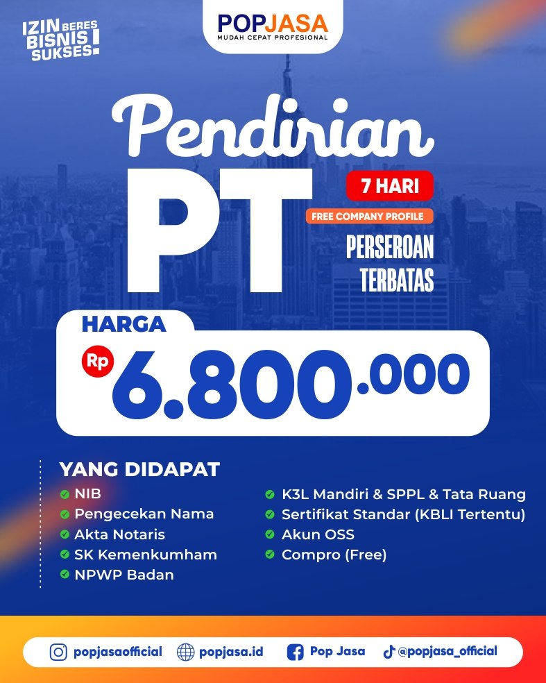 Rincian Pendirian PT di POPJASA